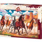 Puzzle - Art puzzle - Dzikie konie w dolinie
