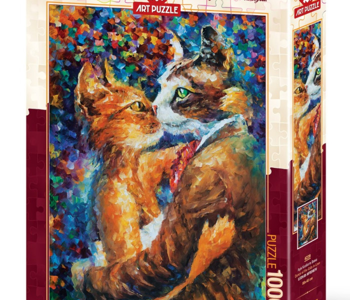 Puzzle - Art puzzle - Taniec zakochanych kotów