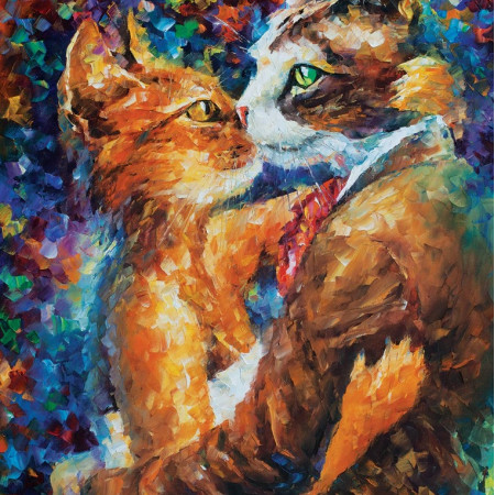 Taniec zakochanych kotów