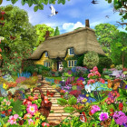 Puzzle - Bluebird - Angielski dom wiejski z ogrodem