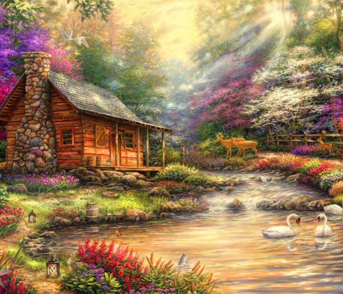 Puzzle - Bluebird - Domek nad strumieniem