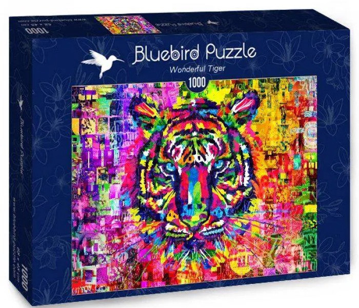 Puzzle - Bluebird - Kolorowy tygrys