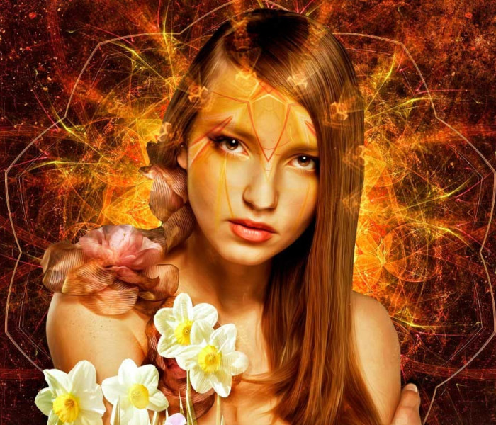 Puzzle - Bluebird - Kobieta Kwiat