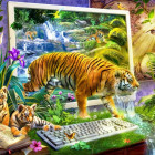 Puzzle - Bluebird - Ożywiony tygrys