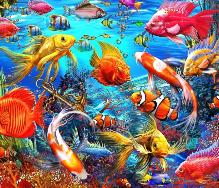 Puzzle - Bluebird - Ryby tropikalne