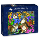 Puzzle - Bluebird - Psoty w ogrodzie