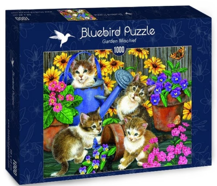 Puzzle - Bluebird - Psoty w ogrodzie