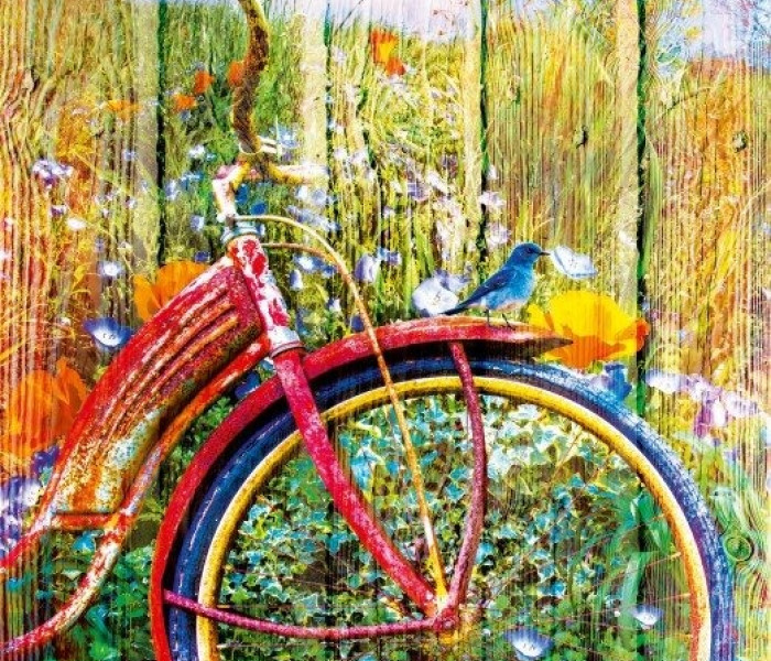 Puzzle - Bluebird - Ptaki na rowerze