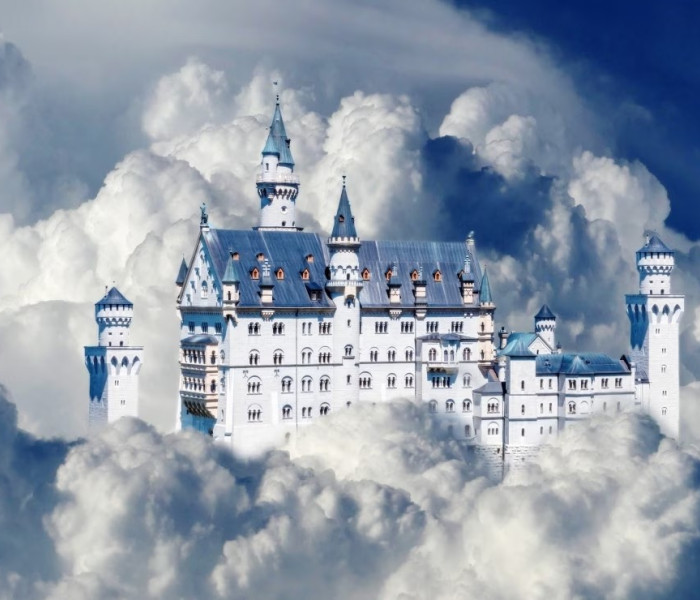 Puzzle - Bluebird - Zamek Neuschwanstein w chmurach