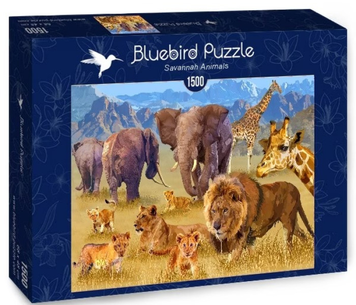 Puzzle - Bluebird - Zwierzęta żyjące na sawannie