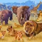 Puzzle - Bluebird - Zwierzęta żyjące na sawannie