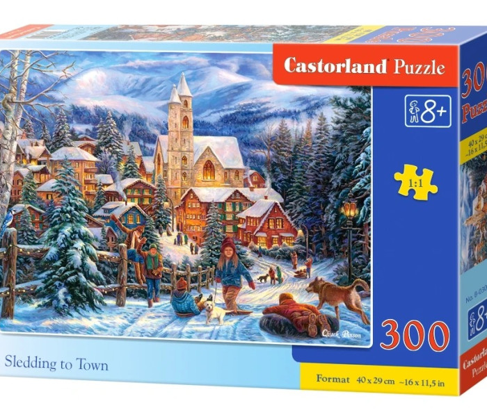 Puzzle - Castorland - Jazda na sankach do miasta