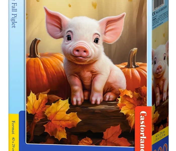 Puzzle - Castorland - Słodki jesienny prosiaczek