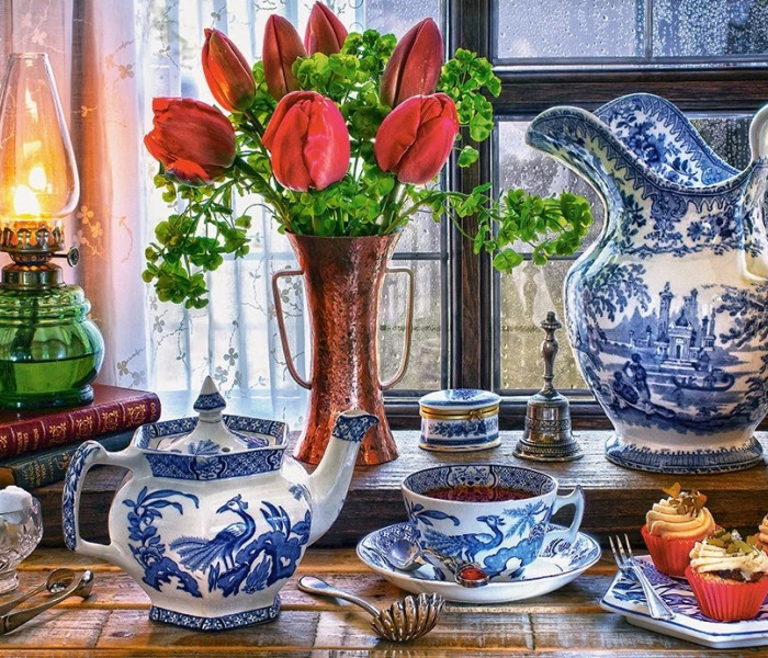 Puzzle - Castorland - Martwa natura z tulipanami