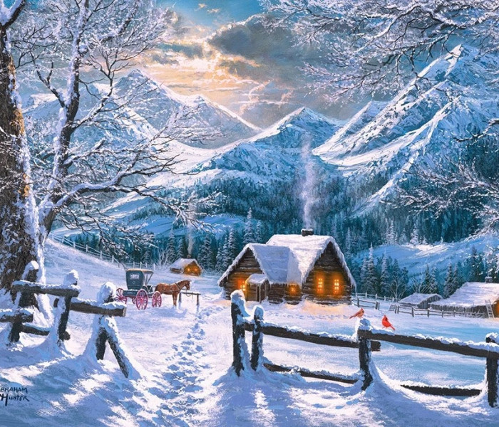 Puzzle - Castorland - Śnieżny poranek