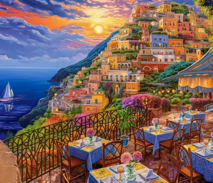 Puzzle - Castorland - Romantyczny wieczór w Positano