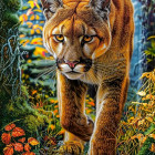 Puzzle - Castorland - Lew górski w lesie