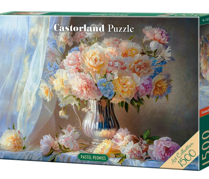 Puzzle - Castorland - Pastelowe piwonie