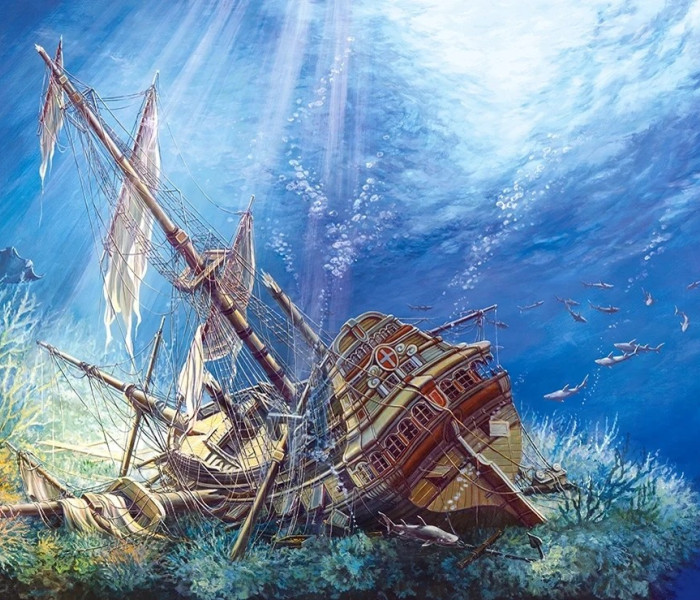 Puzzle - Castorland - Zatopiony galeon