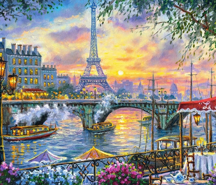 Puzzle - Castorland - Czas na herbatę w Paryżu