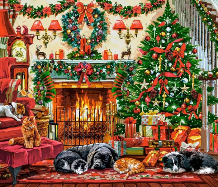Puzzle - Castorland - Przytulny kominek
