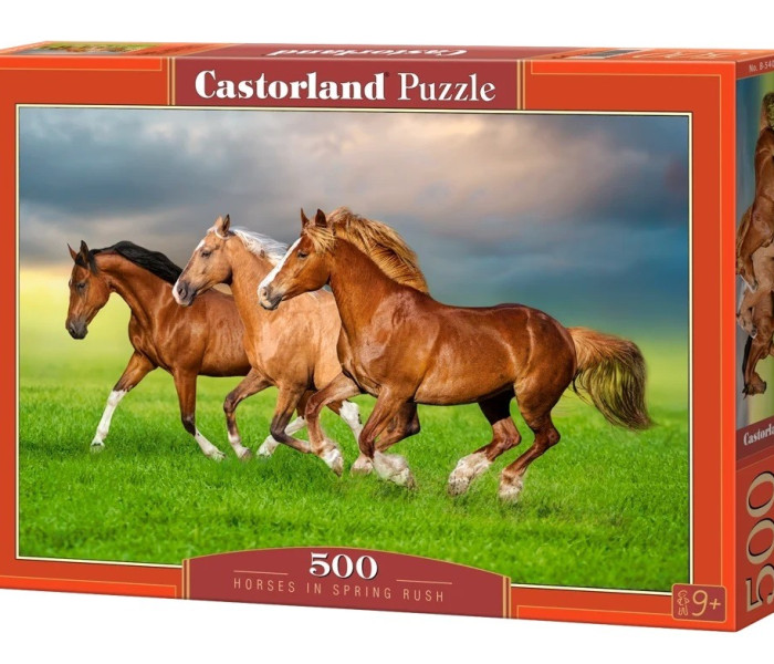 Puzzle - Castorland - Konie w wiosennym pędzie