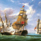 Puzzle - Castorland - Walki francuskiej fregaty „La Canonniere” z angielskim okrętem „The Tremendous””