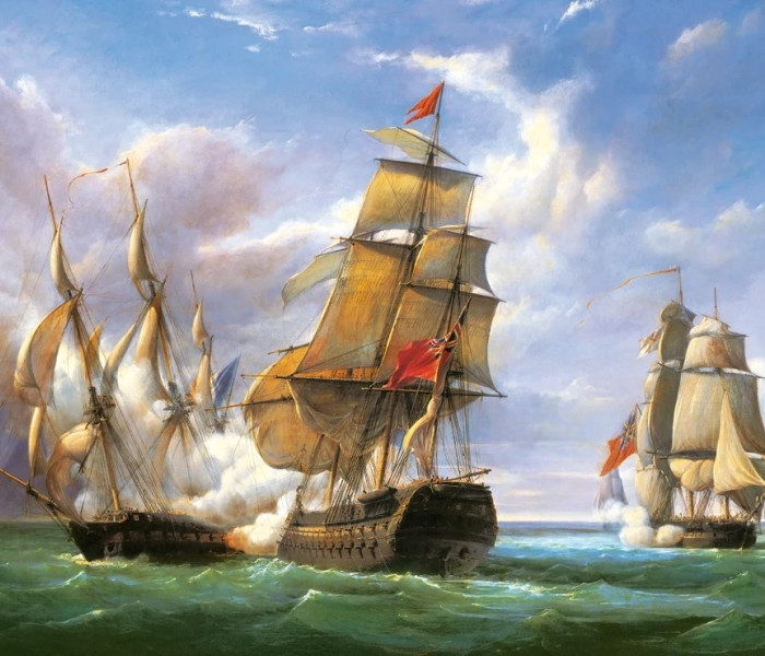 Puzzle - Castorland - Walki francuskiej fregaty „La Canonniere” z angielskim okrętem „The Tremendous””