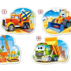 Puzzle - Castorland - Pojazdy budowlane - 4 w 1