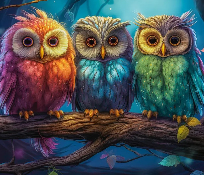 Puzzle - Castorland - Trzy małe sowy