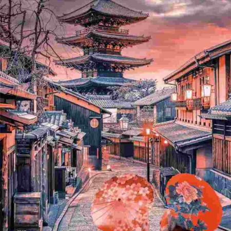 Wieczór w Kioto