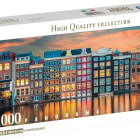 Puzzle - Clementoni - Tętniący życiem Amsterdam - Puzzle Panoramiczne