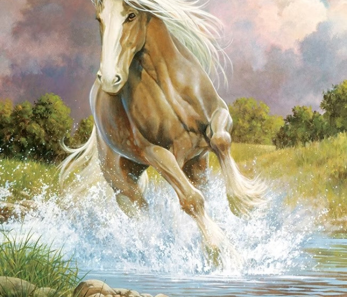 Puzzle - Cobble Hill - Koń biegnący przez rzekę