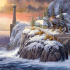 Puzzle - Cobble Hill - Latarnia morska zimą