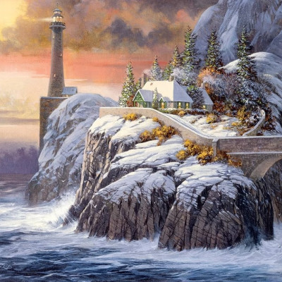 Latarnia morska zimą