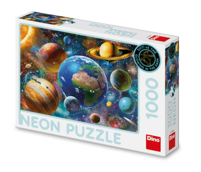 Puzzle - Dino - Planety Świecąca układanka