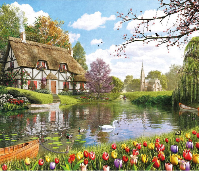 Puzzle - Dino - Domek nad wodą