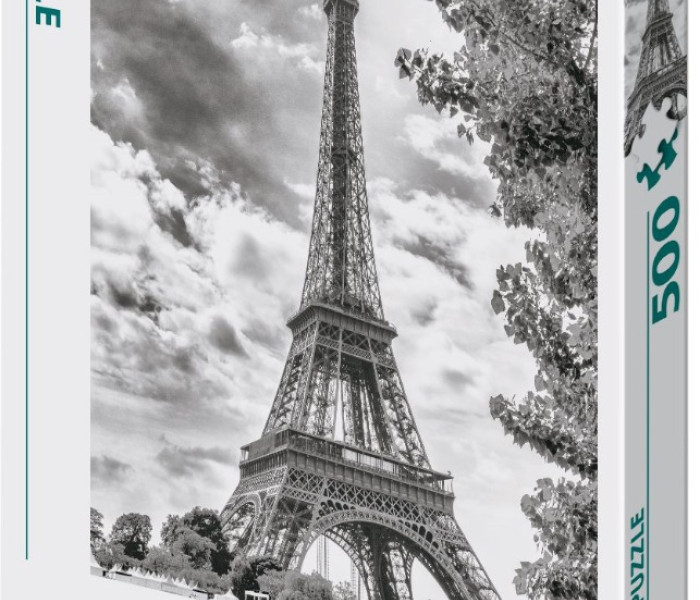 Puzzle - Dino - Czarno-biała wieża Eiffla