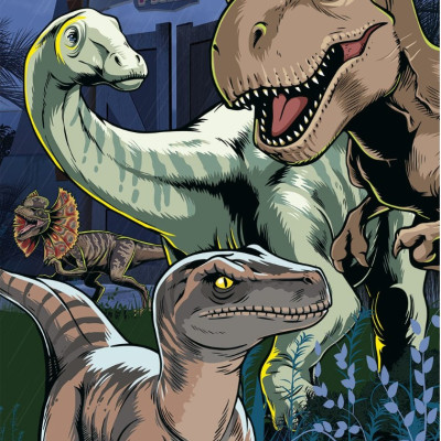 Świat Jurajski Świecąca układanka