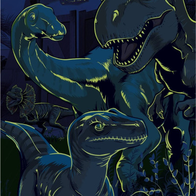 Świat Jurajski Świecąca układanka