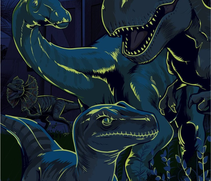 Puzzle - Dino - Świat Jurajski Świecąca układanka