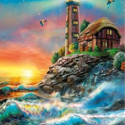 Puzzle - Dino - Latarnia morska Świecąca układanka