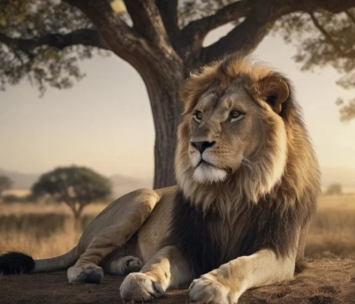 Puzzle - Dino - Odpoczywający lew