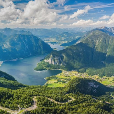 Widok na Alpy - Puzzle Panoramiczne