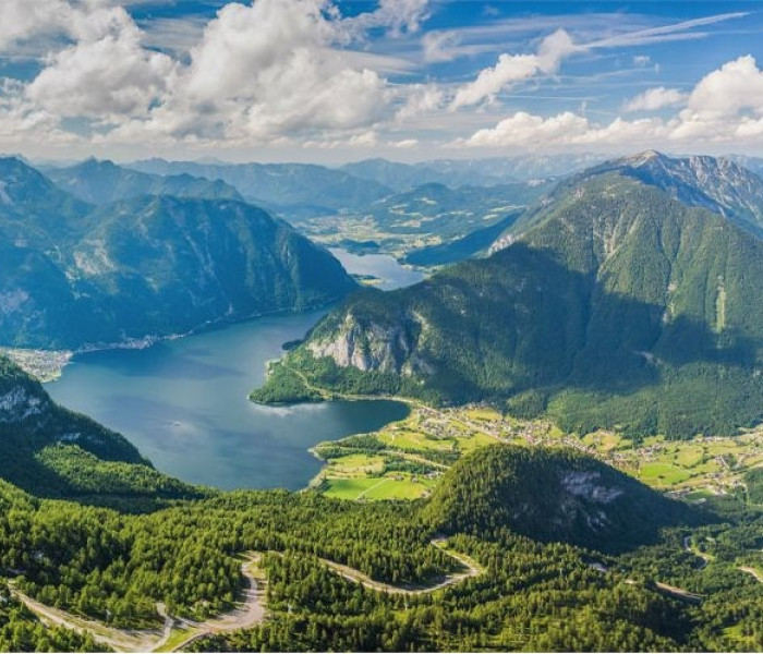 Puzzle - Dino - Widok na Alpy - Puzzle Panoramiczne