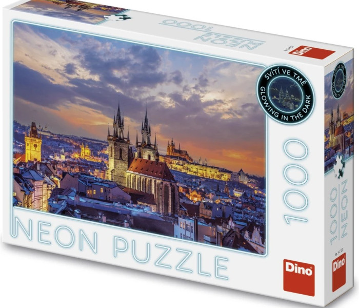 Puzzle - Dino - Widok na Hradczany Świecąca układanka