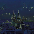 Puzzle - Dino - Widok na Hradczany Świecąca układanka