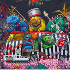 Puzzle - Dino - Potwory w podróży