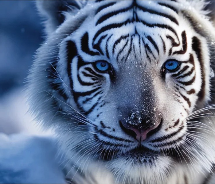 Puzzle - Dino - Biały tygrys