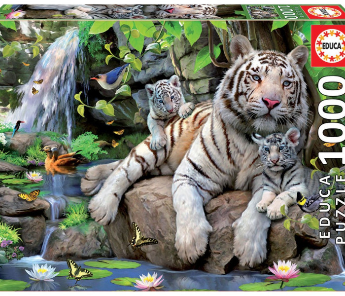 Puzzle - Educa - Białe tygrysy